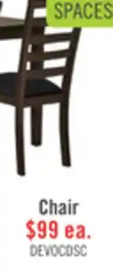 The Brick Devon Dining Chair with Vegan Leather Fabric, Wood - Dark Brown offer