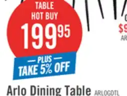 The Brick Arlo Dining Table with Sintered Stone Top, 55W, Metal - Grey/Black offer