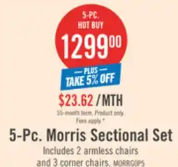 The Brick 5-Pc. Morris Sectional Set offer