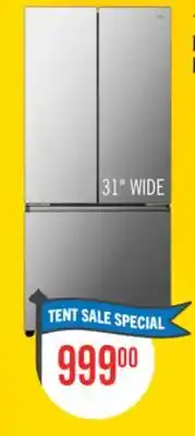 The Brick Hisense 32 19.3 Cu. Ft. Counter-Depth French Door Refrigerator - Stainless Steel - RF19A3CSEI offer