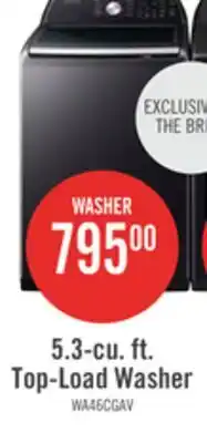 The Brick Samsung 5.4 Cu. Ft. Top-Load Washer - Black Stainless Steel - WA46CG3505AVA4 offer