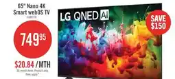 The Brick LG 65 QNED75B Mini-LED 4K Smart webOS TV (65QNED75BUA.ACC) – 2026 Model offer