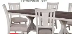 The Brick Willow 7pc Dining Set with Table & 6 Chairs, 84-106W Extension - Rustic White & Brown offer