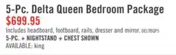 The Brick Delta 5pc Bedroom Set with Bed, Dresser & Mirror, Black - Queen Size offer