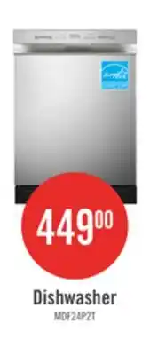 The Brick Midea 24 Front-Control Dishwasher with Interior Light - MDF24P2BST offer