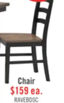 The Brick Raven Dining Chair, Ladder-Back - Two-Tone Black & Brown offer