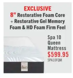 The Brick Springwall Spa 10 Firm Smooth Top Queen Mattress in a Box offer
