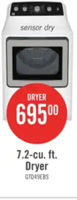 The Brick GE 7.2 Cu. Ft. Electric Dryer with SaniFresh Cycle – White - GTD49EBMRWS offer