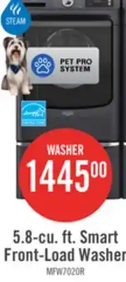 The Brick Maytag 5.8 Cu. Ft. Pet Pro Smart Front-Load Washer - Midnight Steel - MFW7020RF offer