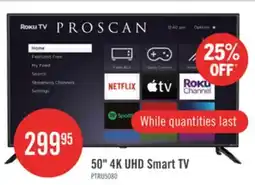 The Brick Proscan 50 LED 4K UHD Smart Roku TV (PTRU5080) offer