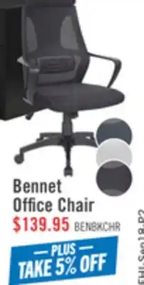 The Brick Bennet 24.4 Adjustable Mesh Office Chair – Black offer