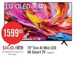 The Brick LG 75 QNED91 QNED Evo AI Mini-LED 4K Smart TV (75QNED91AUA.ACCQ) – 2025 Model offer