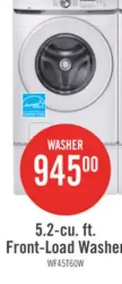 The Brick Samsung 5.2 Cu. Ft. Front-Load Washer - White - Stackable - WF45T6000AW/A5 offer