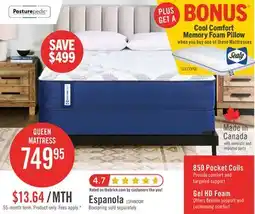 The Brick Sealy Posturepedic 850 Series Espanola Tight Top Medium Queen Mattress offer