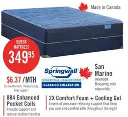 The Brick Springwall San Marino Tight Top Firm Queen Mattress offer