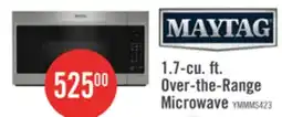 The Brick Maytag 1.7 Cu. Ft. Over-the-Range Microwave with 900 Watts Cooking - Stainless Steel - YMMMS4230PZ offer