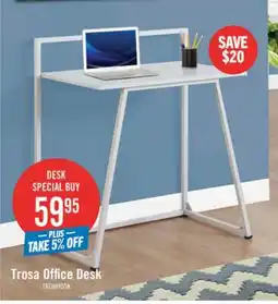The Brick Trosa 30 Office Desk - White offer