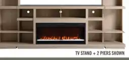 The Brick Axel 74 Modern Electric Fireplace TV Stand with Storage and Cable Management for TVs up to 85- Taupe offer