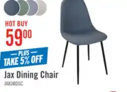 The Brick Jax Dining Chair with Polyester Fabric, Metal - Green offer