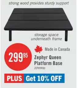 The Brick Zephyr Queen Platform Base offer