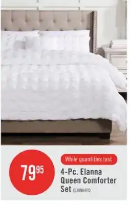 The Brick Elanna 4-Piece Full/Queen Comforter Set - White offer