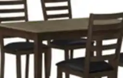The Brick Devon 5pc Dining Set with Table & 4 Chairs - 60W, Wood - Dark Brown offer