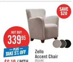 The Brick Zello 29.75 Linen-Look Fabric Accent Chair - Linen offer