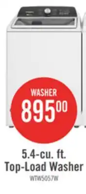 The Brick Whirlpool 5.4 Cu. Ft. Top-Load Washer - White - WTW5057LW offer