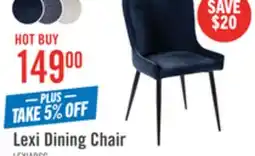 The Brick Lexi Dining Chair with Velvet-Look Fabric, Metal - Blue offer