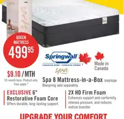 The Brick Springwall Spa 8 Firm Smooth Top Queen Mattress in a Box offer
