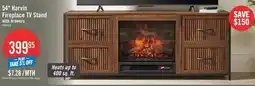 The Brick Harvin 54 Electric Fireplace TV Stand with Storage for TVs up to 60 – Brown Oak offer