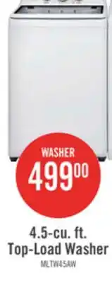 The Brick Midea 4.5 Cu. Ft. Top Load Agitator Washer – White - MLTW45A2BWW offer