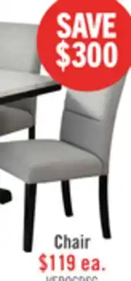 The Brick Verona Dining Chair with Linen-Look Fabric, Wood - Light Grey offer