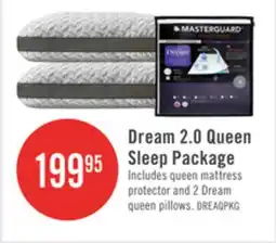 The Brick Masterguard Dream Queen Mattress Protector with 2 Queen Pillows offer