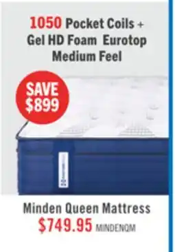 The Brick Sealy Posturepedic 1050 Series Minden Eurotop Medium Queen Mattress offer