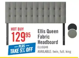 The Brick Ellis Upholstered Headboard in Grey Fabric, Button Tufted - Queen Size offer