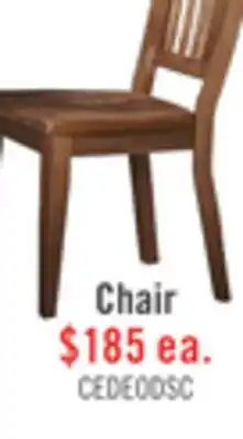 The Brick Cedar Dining Chair, Pine Wood, Slat Back - Brown offer