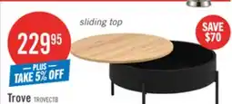 The Brick Trove 29.72 Coffee Table with Sliding Top and Storage - Black offer