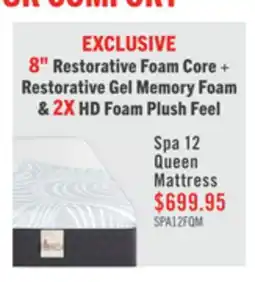 The Brick Springwall Spa 12 Plush Smooth Top Queen Mattress in a Box offer