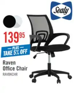The Brick Sealy Raven 25.2 Adjustable Ergonomic Office Chair with Mesh Padding - Black offer