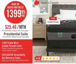 The Brick Beautyrest Black Hotel Presidential Suite Eurotop Medium King Mattress offer