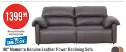 The Brick Momento 90 Genuine Leather Power Reclining Sofa – Chocolate offer