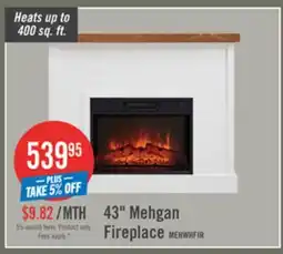 The Brick Mehgan 43.8 Modern Electric Fireplace - White & Brown Two Tone offer