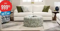 The Brick Made in Canada Customizable Sofa Lab Curve 88 Fabric Sofa – Chenille White offer