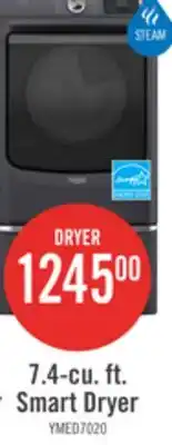 The Brick Maytag 7.4 Cu. Ft. Pet Pro Smart Electric Dryer - Midnight Steel - YMED7020RF offer