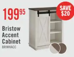 The Brick Bristow 31 Accent Cabinet with Shelves and Sliding Barn Door - White Oak offer