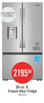 The Brick Whirlpool 36 30 Cu. Ft. French-Door Refrigerator with Dual Ice Makers - Stainless Steel - WRFF3736SZ offer