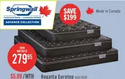 The Brick Springwall Advance Regatta Eurotop Medium Twin Mattress offer