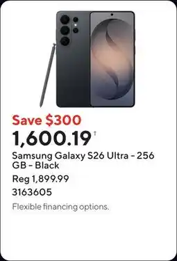 Staples Samsung Galaxy S26 Ultra - 256 GB - Black offer