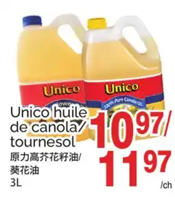 T&T Supermarket UNICO HUILE DE CANOLA TOURNESOL offer